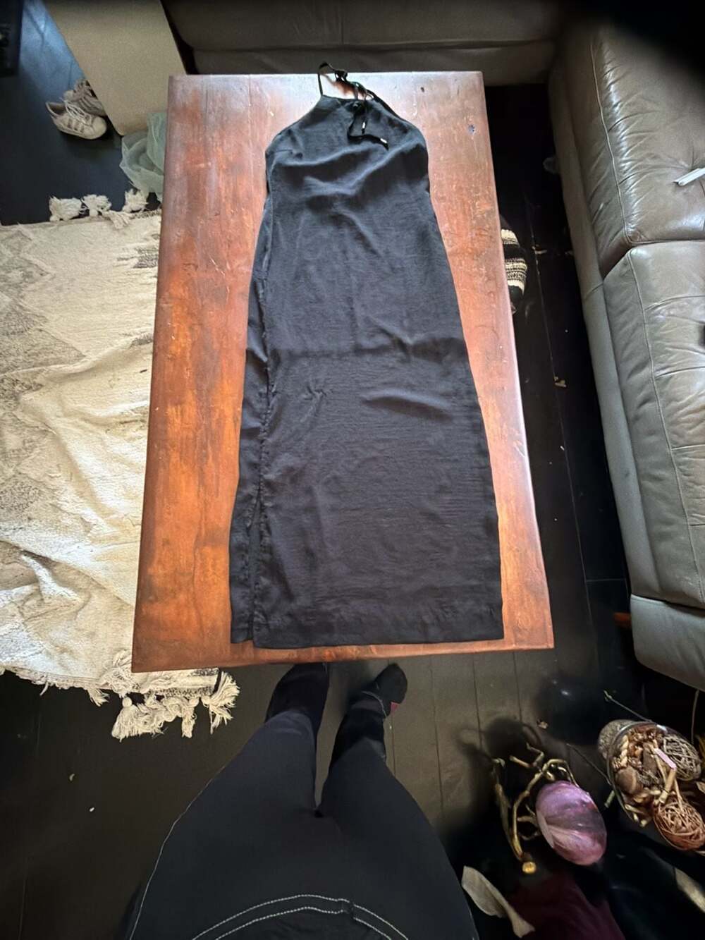 Banana Republic Black Halter Neck Midi Dress